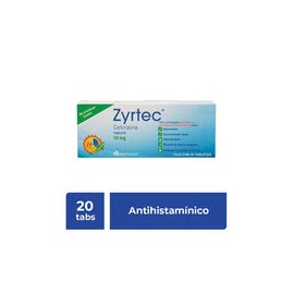 ZYRTEC 10 MG 20 TAB